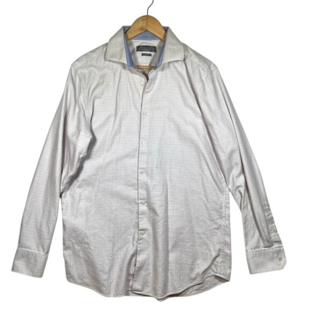 Perry Ellis Premium Slim Fit Printed Button Up Shirt Size 16 1/2 34/35